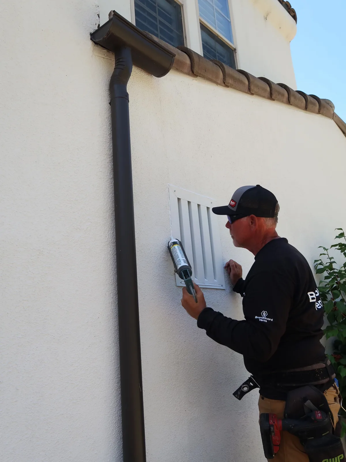 EmberSafe technician installing an ember-resistant vent